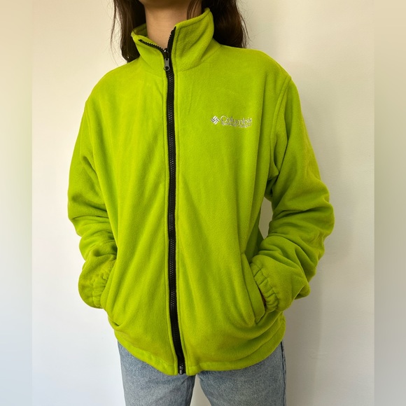 Columbia TITANIUM OMNI TECH Women Jacket Coat Lime Green Shell Ski Snowboard Y2K - Picture 13 of 17